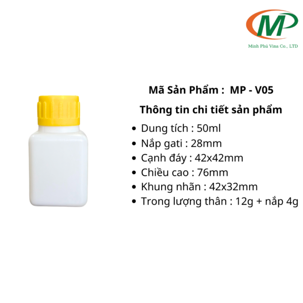 Chai Nhựa 50ml MP-V05